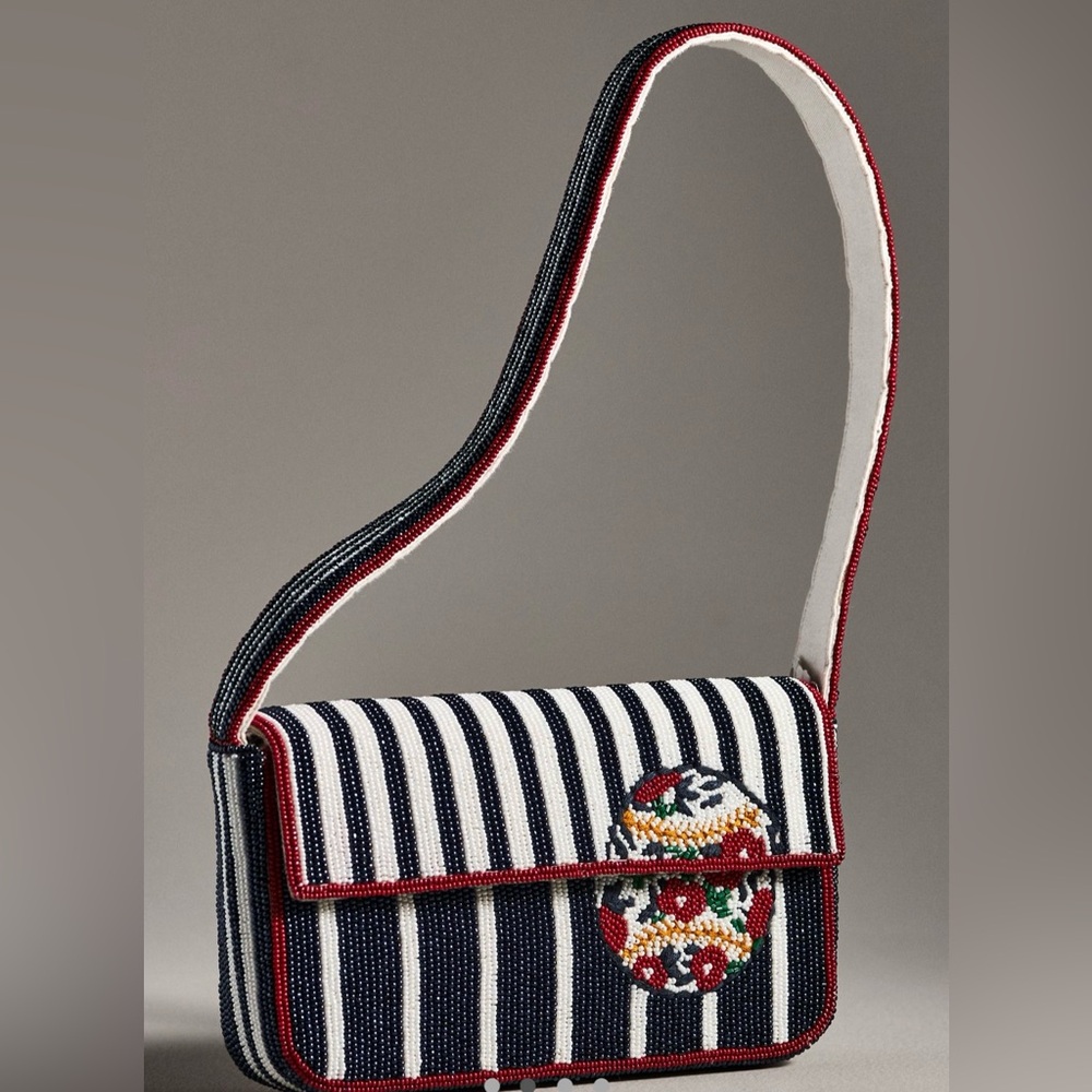 Maeve The Fiona Beaded baseball Bag by anthropologie